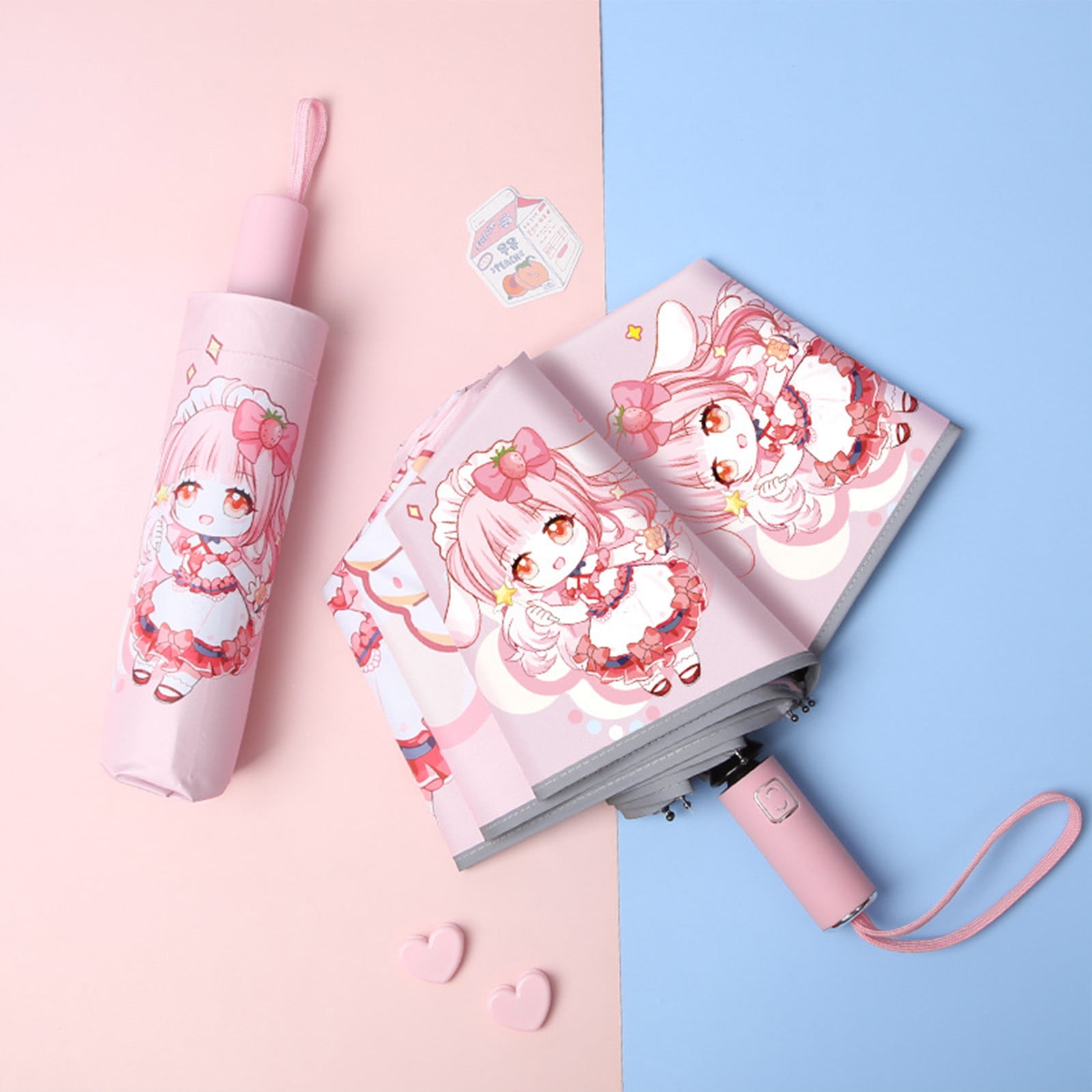 RenXiang Ultralight Folding Umbrella for Students and Men and Women