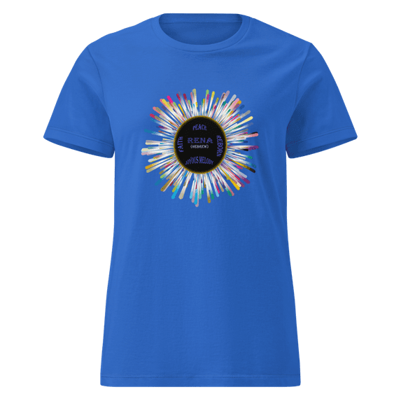 Rena - Hebrew name with its various meanings - Women’s basic softstyle t-shirt (Royal, XL)