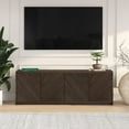 thumbnail image 1 of Renad Rectangular TV Stand for TV's up to 78" in Alder Brown, 1 of 9