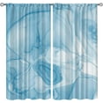 thumbnail image 1 of Renaiss Marble Texture Blackout Rod Pocket Curtains, Abstract Liquid Art Thermal Insulated Window Drapes for Bedroom, Dust-Proof Easy to Clean Curtains for Living Room Kitchen Dining-W42xL63in, 1 of 6
