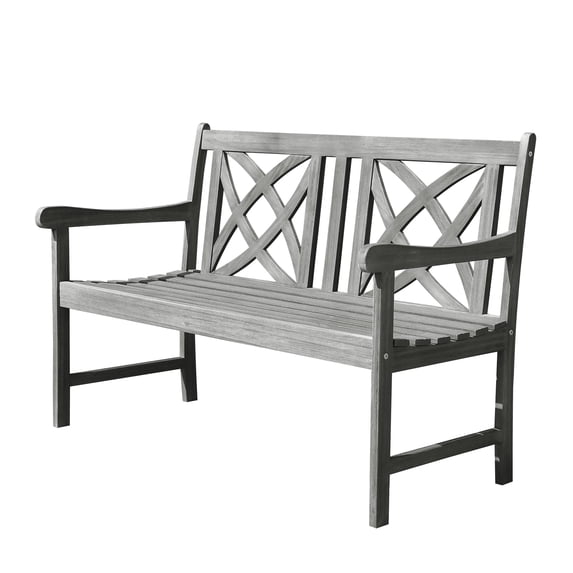 Renaissance 4-foot Outdoor Hand-scraped Hardwood Garden Bench