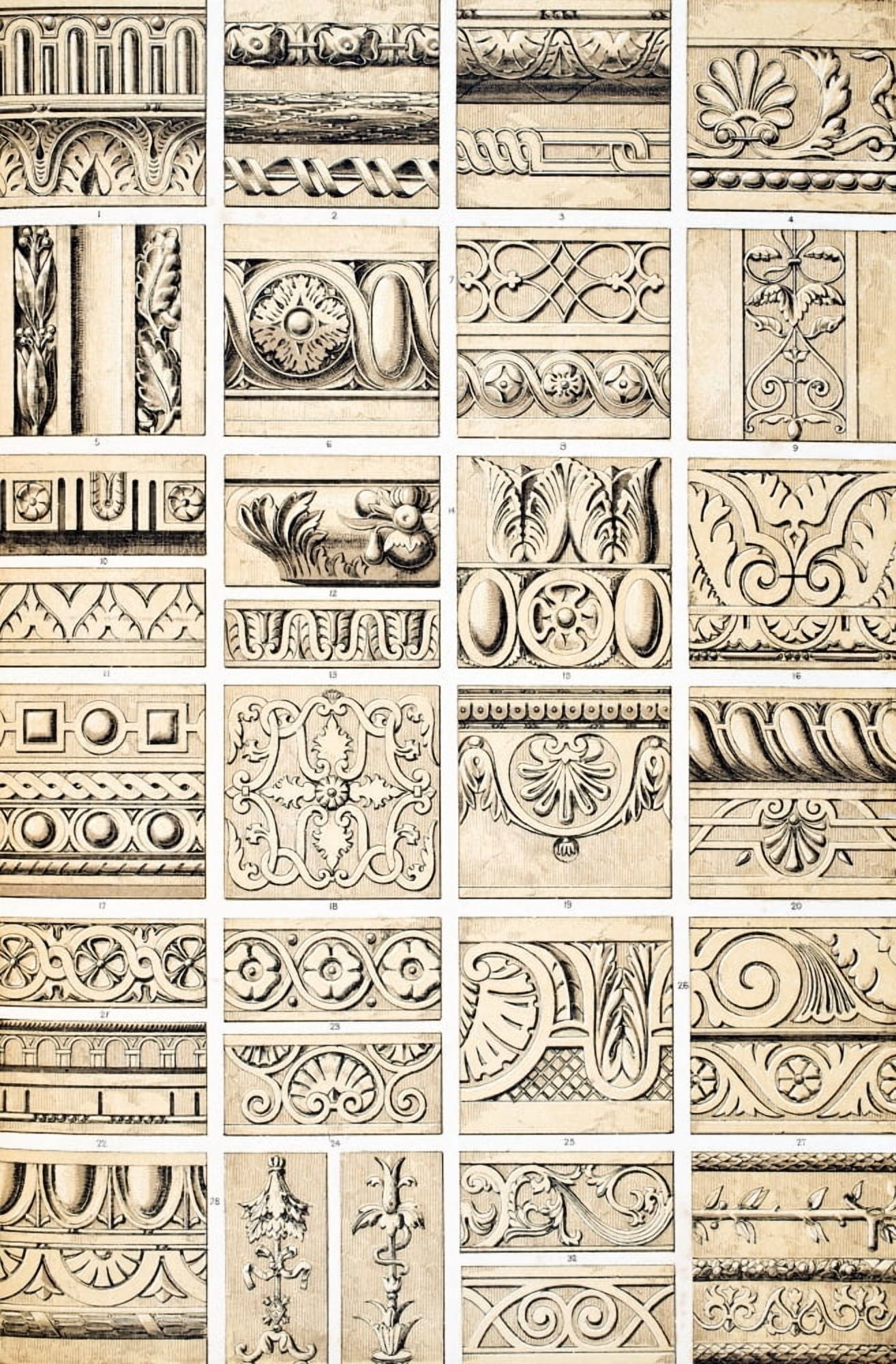 Renaissance No 9 Plate Lxxxii From The Grammar Of Ornament By Owen Jones Published By Day & Son London 1865 Canvas Art - Ken Welsh Design Pics (22 x 36)