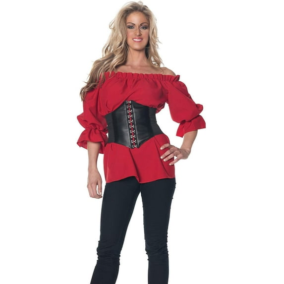 Underwraps Renaissance Adult Costume Red Blouse Medium Female