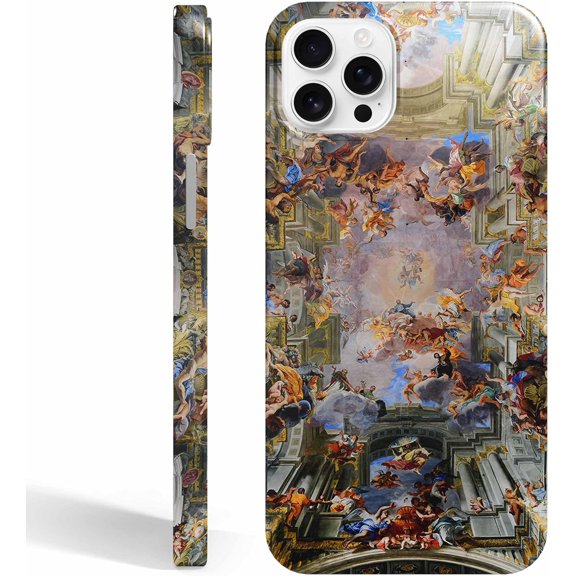 Renaissance Art Case for iPhone 16 Pro, Aesthetic Europe Painting, Smooth Tough PC Full Cover Compatible with iPhone 16 Pro