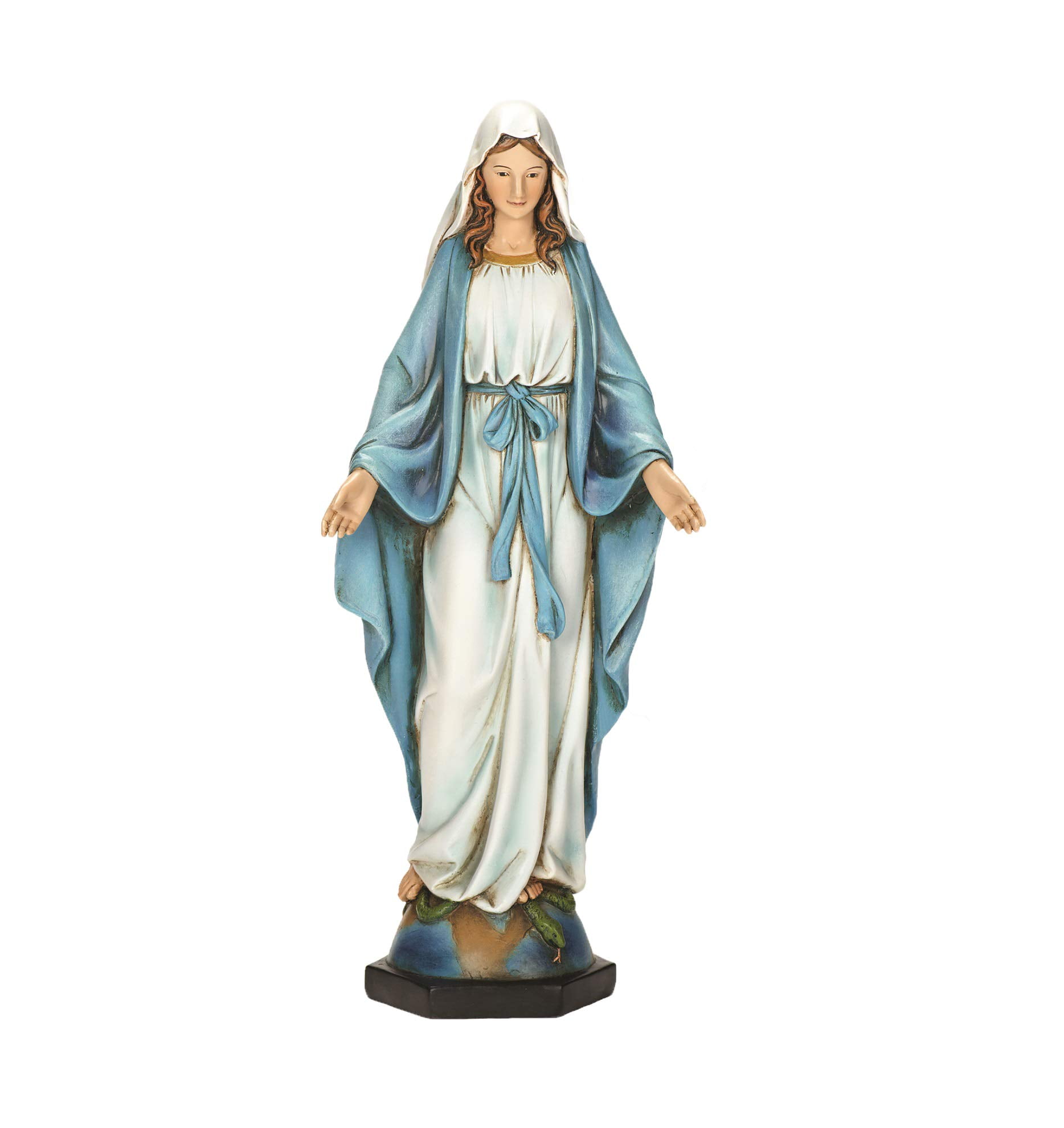Hand-Painted Resin Our Lady of Grace Statue, 10.25 Inches