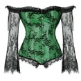 thumbnail image 1 of Renaissance Corset For Women Lace Long Sleeves Corset Top Victorian Overbust Corset Off Shoulder Corselet, 1 of 3