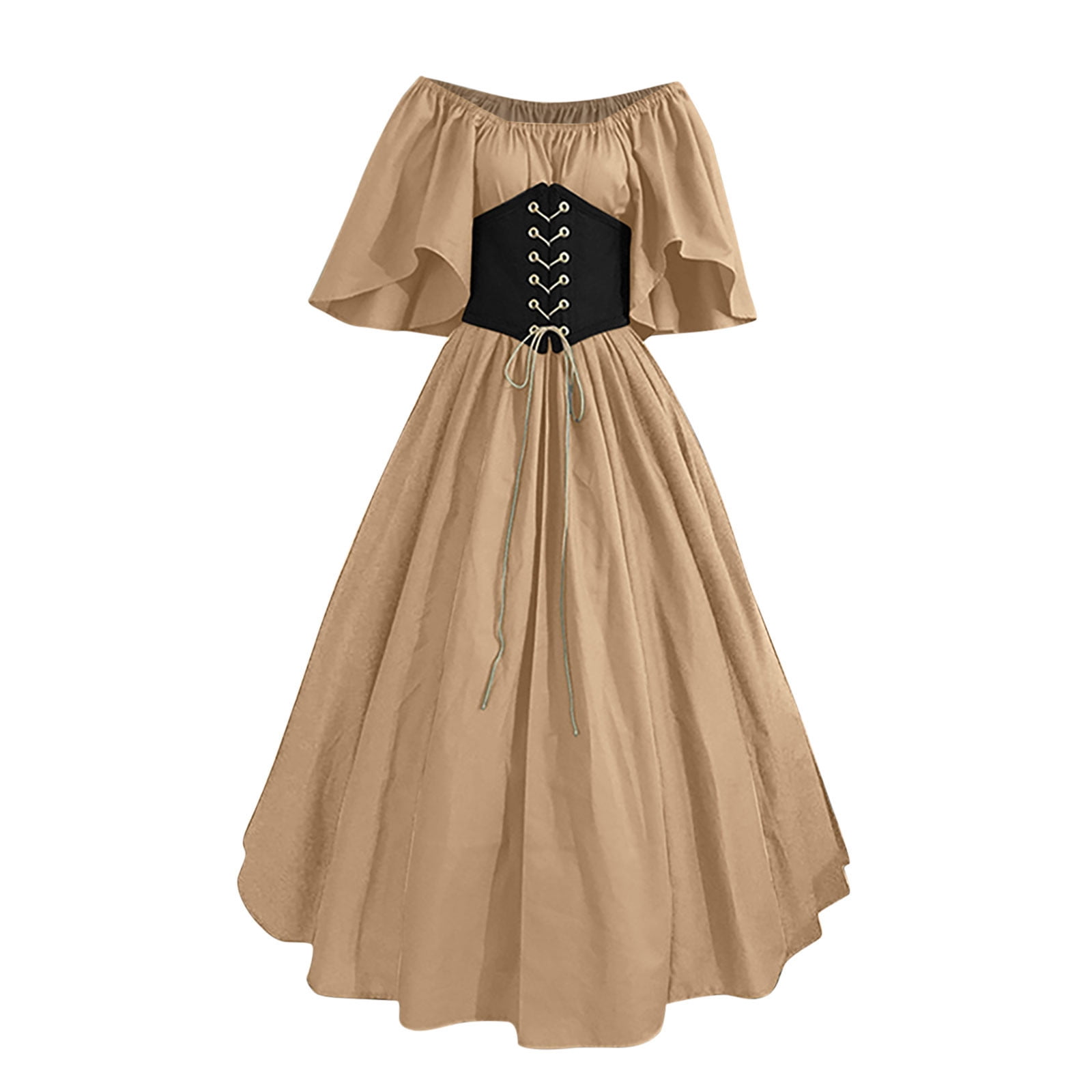 Renaissance Corset Women Dress Medieval Vintage Pirate Plus Size Gothic ...