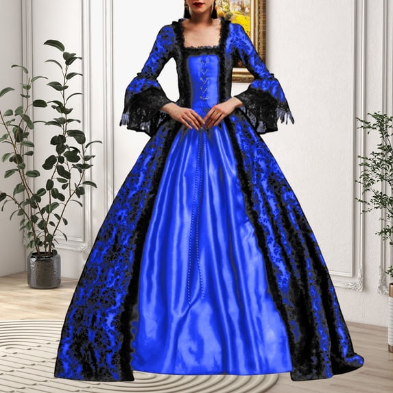 Renaissance Women, Lace Dress for Women, Irish Renaissance Dress for Halloween Retro Gown