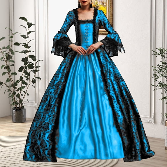 Renaissance Women, Lace Dress for Women, Irish Renaissance Dress for Halloween Retro Gown