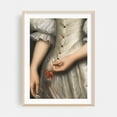thumbnail image 1 of Renaissance Detail Of Woman Painting - Photography Victorian Floral Vintage Fashion Gothic Oak Framed Wall Art Print 24 x 36 inches, 1 of 15