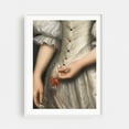 thumbnail image 1 of Renaissance Detail Of Woman Painting - Photography Victorian Floral Vintage Fashion Gothic White Framed Wall Art Print 18 x 24 inches, 1 of 3