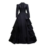 DEHOLIFER Renaissance Dress Women Clearance Vintage Medieval Victorian Dress Retro Lolita Dress Gothic Punk Halloween Costumes Rockabilly Swing Dress Party Carnival Goth Fancy Dress Ball Gown