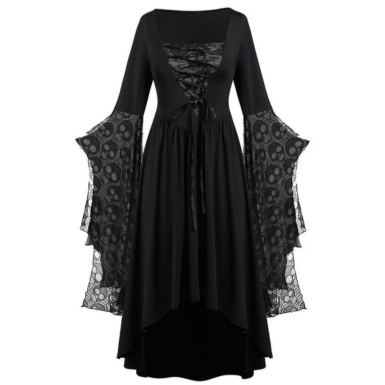 Lace fluted hotsell sleeve flare dress