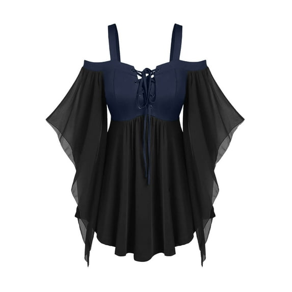 Renaissance Dress for Women Mesh Off Shoulder Short Sleeve Medieval Dress Crewneck Fashion Retro Dress Knee Length Dress Solid Halloween Costume Long Dresses for Halloween Cosplay