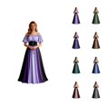 thumbnail image 1 of Renaissance Dress Women Short Sleeve Cold Shoulder Underbust Corset Dresses Vintage Victorian Goth Halloween Maxi Dress, 1 of 7