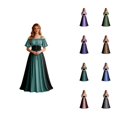 thumbnail image 1 of Renaissance Dress Women Short Sleeve Cold Shoulder Underbust Corset Dresses Vintage Victorian Goth Halloween Maxi Dress, 1 of 7