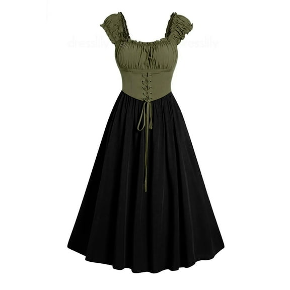 Renaissance Dress Women Victorian Medieval Costume Empire Waist Irish Regency Dress Retro Ren Faire Costume