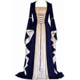 thumbnail image 1 of Renaissance Dress for Women, Medieval Lace Up Maxi Gown, Cosplay Costume for Halloween and Ren Faire, 1 of 7