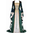 thumbnail image 1 of Renaissance Dress for Women, Medieval Lace Up Maxi Gown, Cosplay Costume for Halloween and Ren Faire, 1 of 7