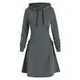 thumbnail image 1 of Renaissance Hood Dress for Women Drawstring Medieval Ren Fair Halloween Hooded Pullover Dresses Costume, 1 of 5