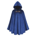 thumbnail image 1 of Renaissance Hooded Cape Velvet Cloak Victorian Capelet Medieval Hobbit Halloween Costume, 1 of 5