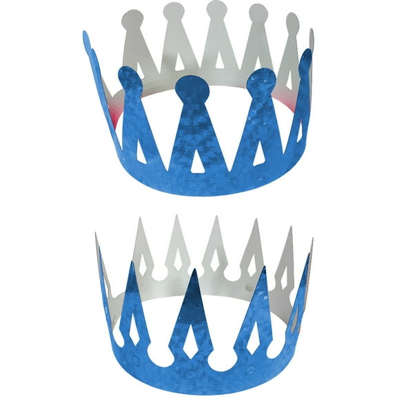 Renaissance Medieval Fantasy King Set Of 2 Blue Crowns Costume Accessory