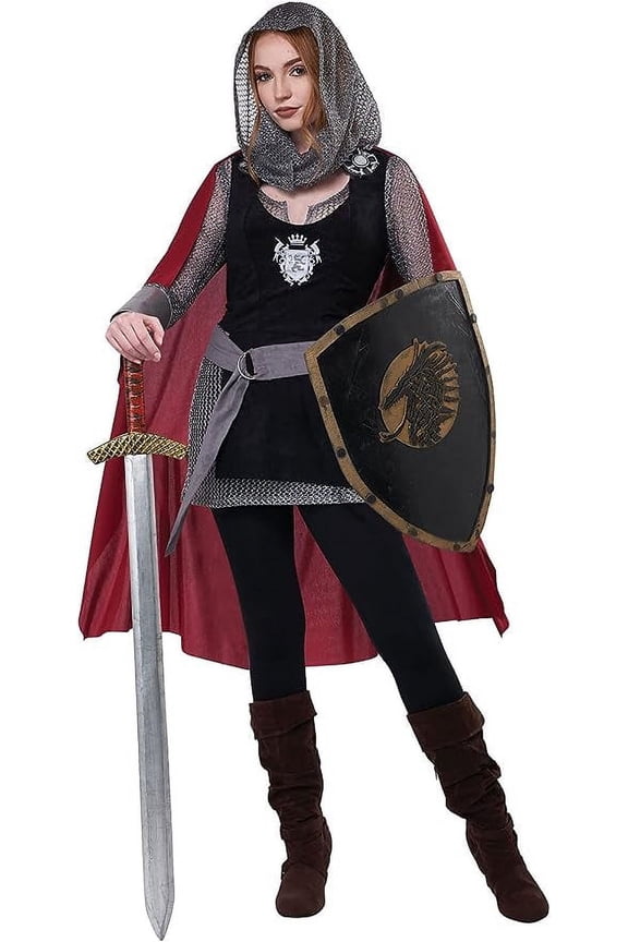 Renaissance Medieval Ladies Knight Women's Costume - Large
