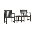 thumbnail image 1 of Renaissance Outdoor Patio Wood 3-Piece Conversation Set, 1 of 5