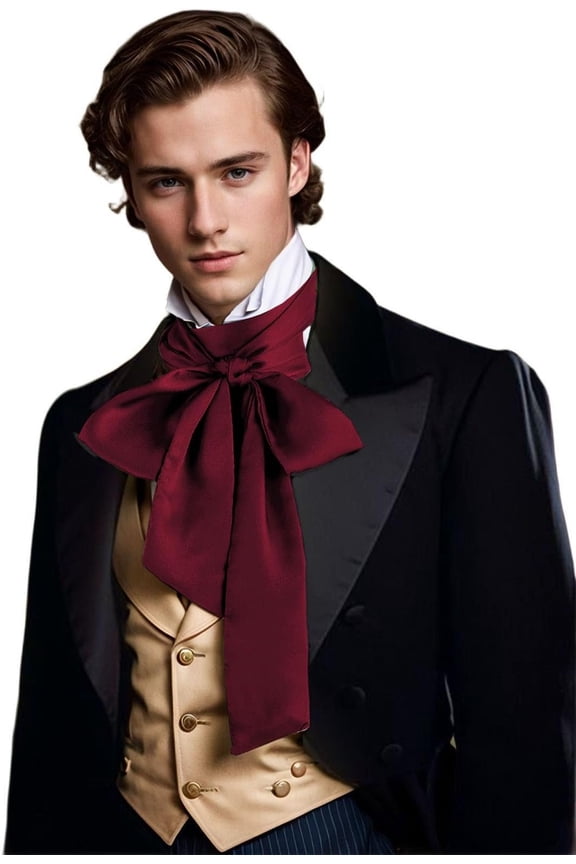 Renaissance Scarf Jabot Cravat,Mens Costume  for Victorian Edwardian  Wedding Halloween Necktie