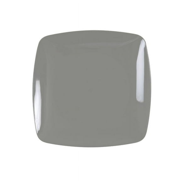 Renaissance Silver Square Rounded 10" Dinner Plastic Plates 10ct.