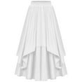 thumbnail image 1 of Renaissance Skirts for Women 2025 Double Layered Solid Color Comfy Retro Long Skirt, 1 of 6