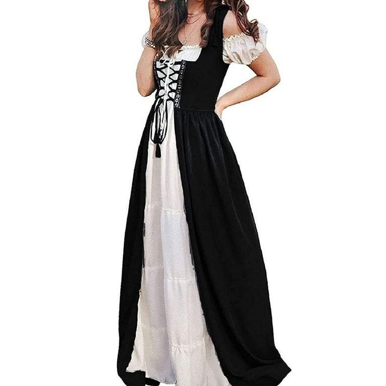 Renaissance dress women medieval dress costume for women,Black
