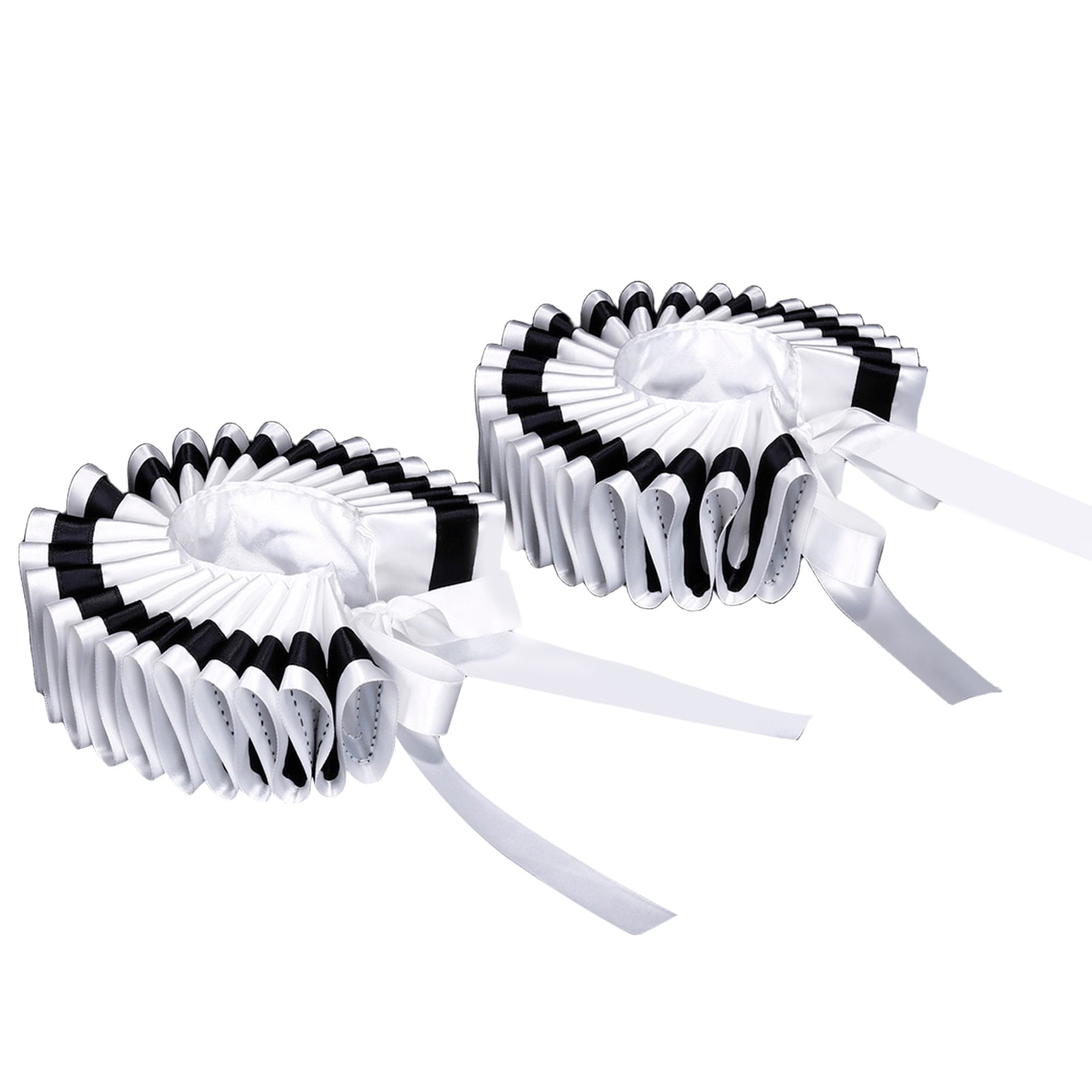 Renaissances Victorian Black Edging Ruffle False Collar and Wrist Cuffs ...