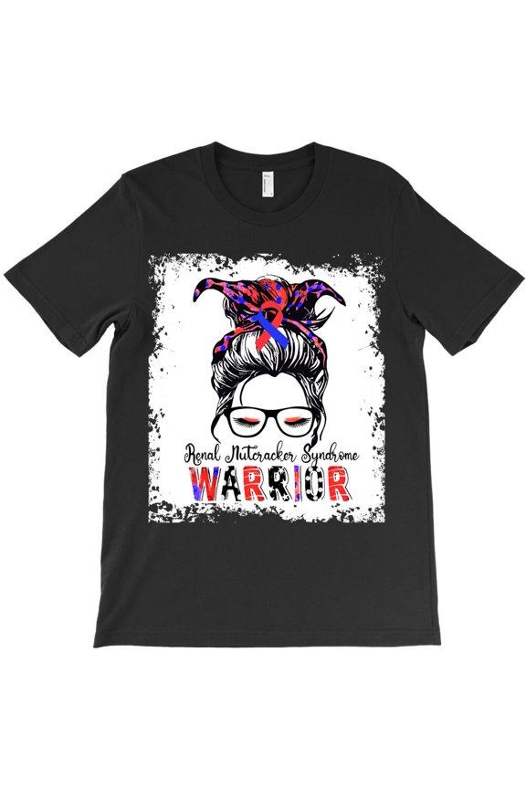 Renal Nutcracker Syndrome Warrior Blue Red Ribbon Themed Awareness Fun - Eco-friendly InkPerfect for Any Occasion G32455 Unisex T-Shirt, Up to Size 5XL