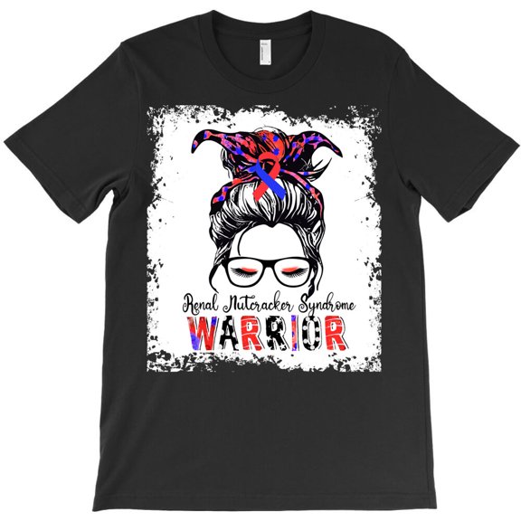 Renal Nutcracker Syndrome Warrior Blue Red Ribbon Themed Awareness Fun - Everyday Gift G32179 Unisex T-Shirt, Up to Size 5XL