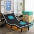 thumbnail image 1 of Renanim Adjustable Bed Base with Massage, Twin XL Adjustable Bed Frame (SF), Wireless Remote, USB Ports, Under-Bed Light, 5 Minutes Assembly, Head/Foot Incline Zero Gravity Bed, 1 of 9