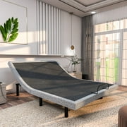 Renanim Adjustable Bed with Massage Head & Foot Incline - Remote, USB - Queen