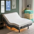 thumbnail image 1 of Renanim SF Adjustable Bed Frame with Mattress Included Massage - Queen Adjustable Bed + Medium Soft Mattress - Cooling Gel Memory Foam Mattres, USB, UnderBed Light Zero Gravity Electric Base, 1 of 9