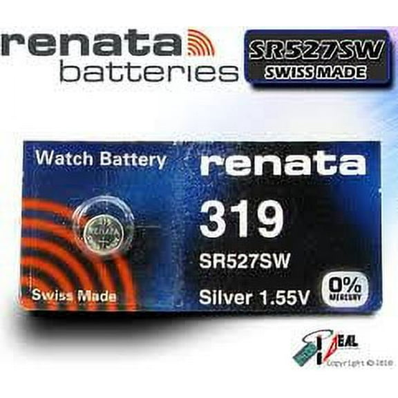 Renata 319 - SR527 Silver Oxide Button Battery 1.55V - 2 Pack + FREE SHIPPING!