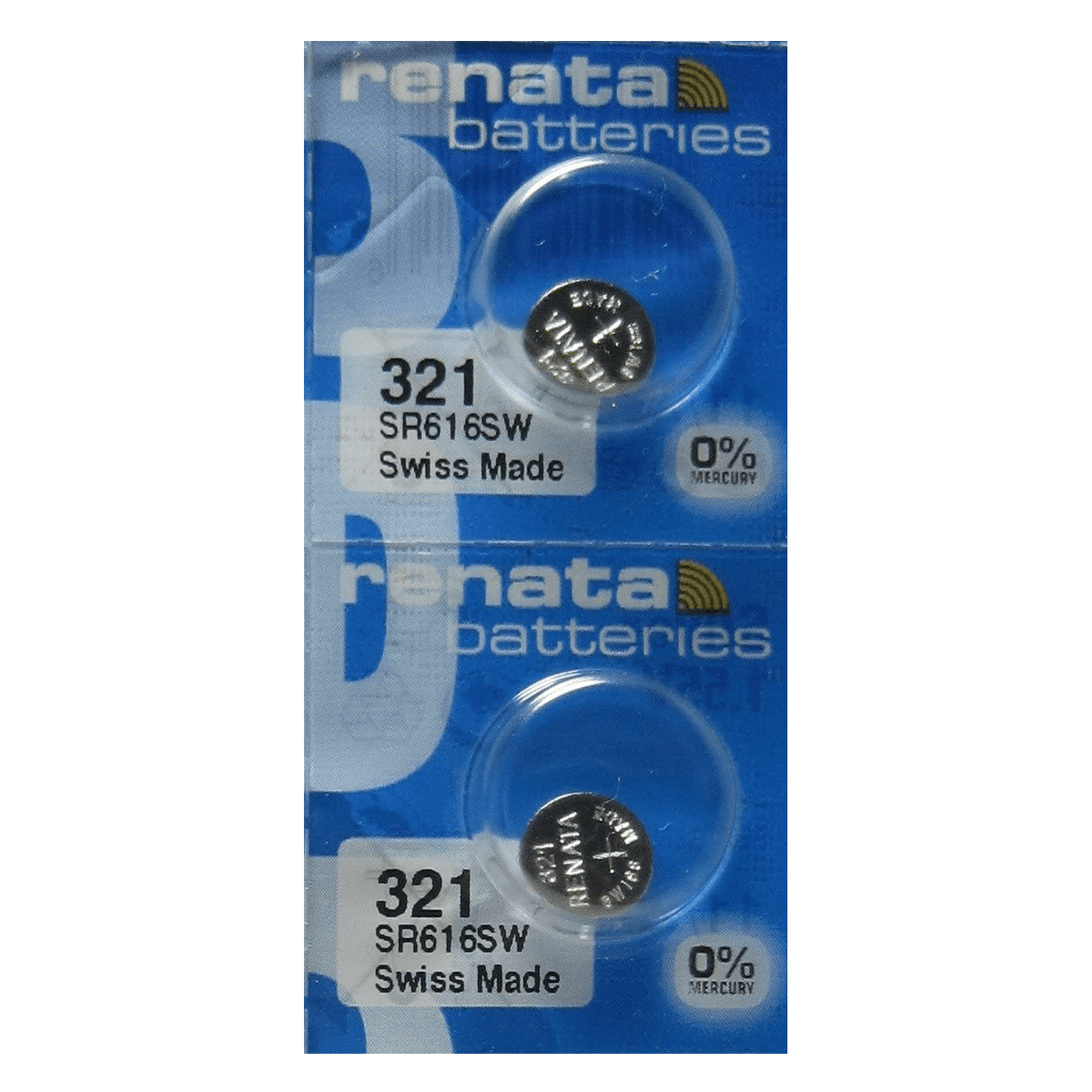 Renata 321 SR616SW Batteries - 1.55V Silver Oxide 321 Watch Battery (2 ...
