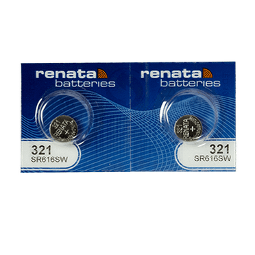 Renata 321 SR616SW Batteries - 1.55V Silver Oxide 321 Watch Battery (2 Count)