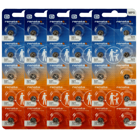 Renata 321 SR616SW Batteries - 1.55V Silver Oxide 321 Watch Battery (50 Count)