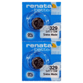 thumbnail image 1 of Renata 329 SR731SW Batteries - 1.55V Silver Oxide 329 Watch Battery (2 Count), 1 of 5