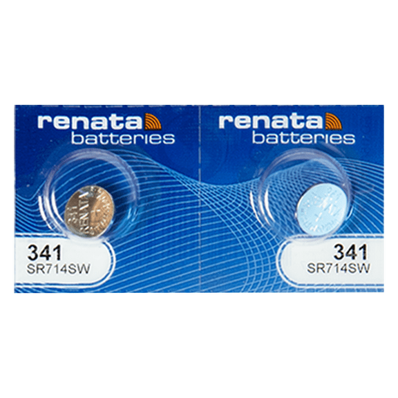 Renata 341 SR714SW Batteries - 1.55V Silver Oxide 341 Watch Battery (2 Count)