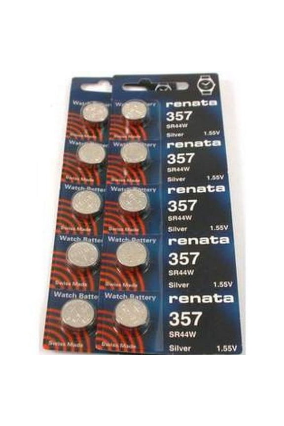 Renata #357 Silver Oxide Battery - 10 Pack