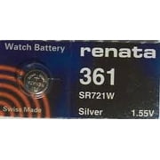 Renata 362/361 - SR721 Silver Oxide Button Battery 1.55V - 5 Pack + 30% Off!