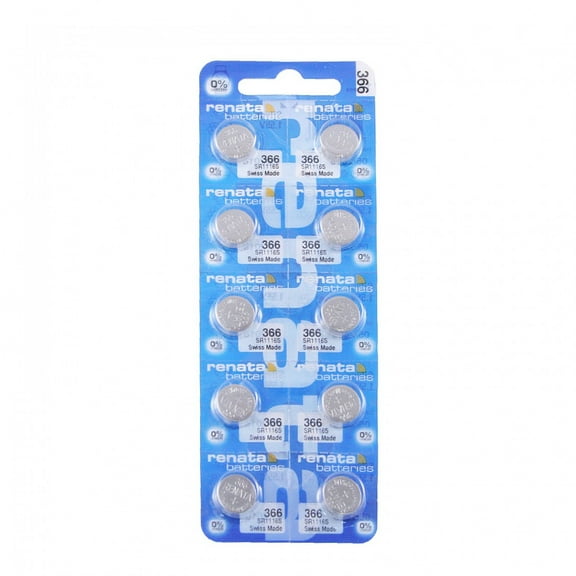 Renata 366 Silver Oxide Battery (10 Pack) 1.55v 47mah