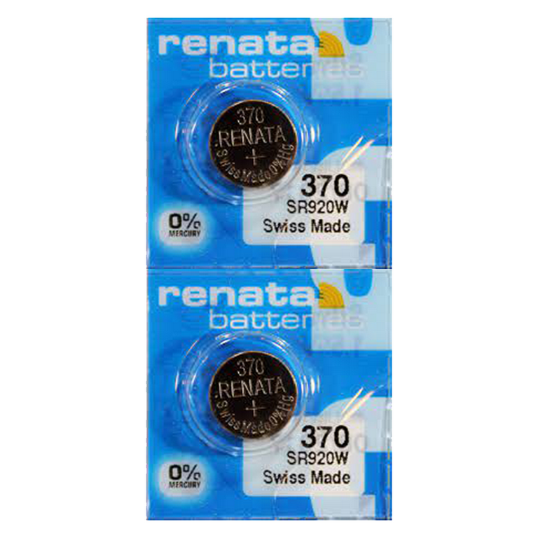 Renata 370 SR920W Silver Oxide Watch Battery, High Capacity