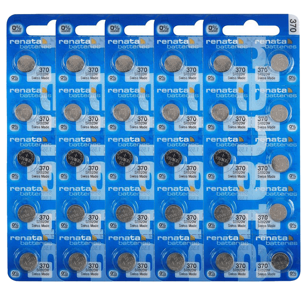 Renata 370 SR920W Button Cell Batteries for Breakroom Clocks