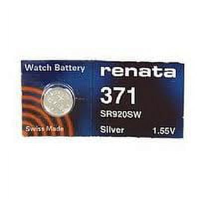 Renata 371/370 - SR920 Silver Oxide Button Battery 1.55V - 2 Pack + FREE SHIPPING!